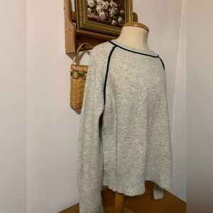 J. Crew Tipped Raglan Warm Wool Alpaca Blend Sweater XL